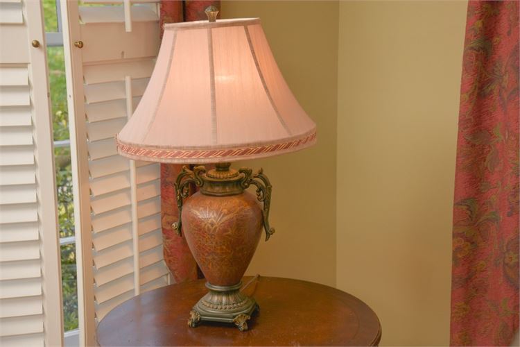 Decorative Lacquered  Urn Lamp