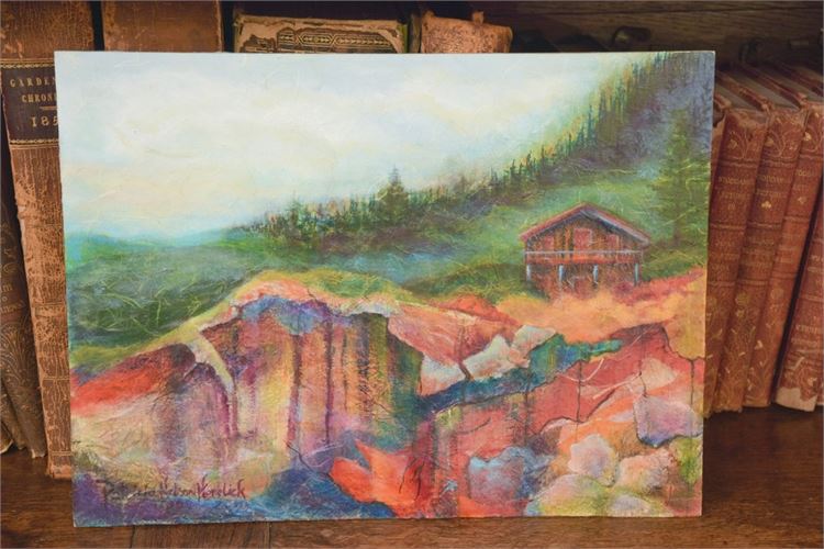 Patricia Horelick (American, 21st c) "Mountain Chalet"