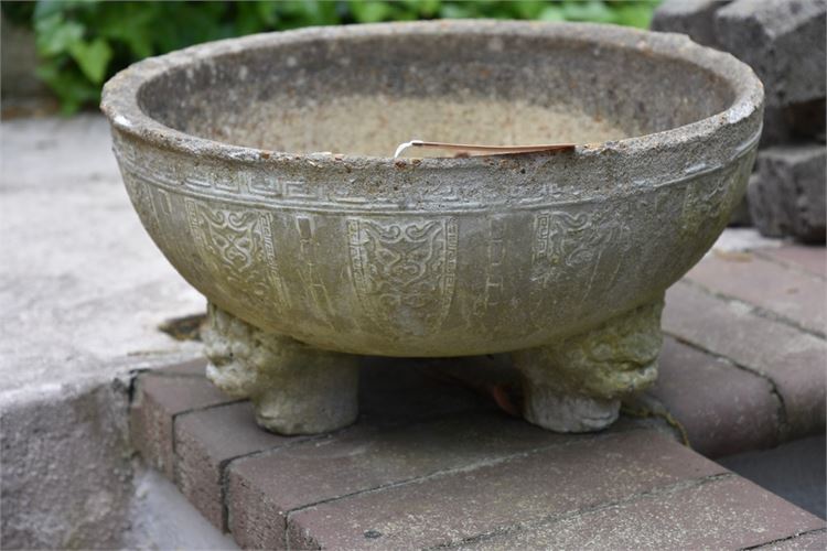 Large Vintage Cast Stone Planter