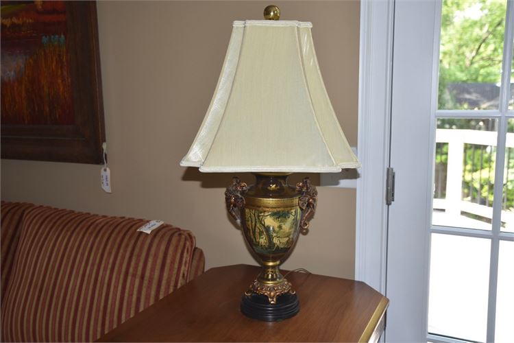 Urn Lamp with Elephant Handles