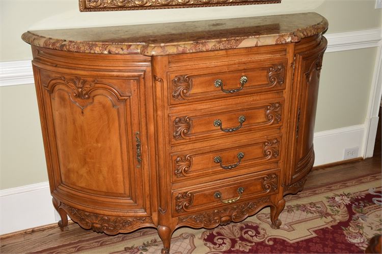 French Louis XV Provincial Style  Demilune Server