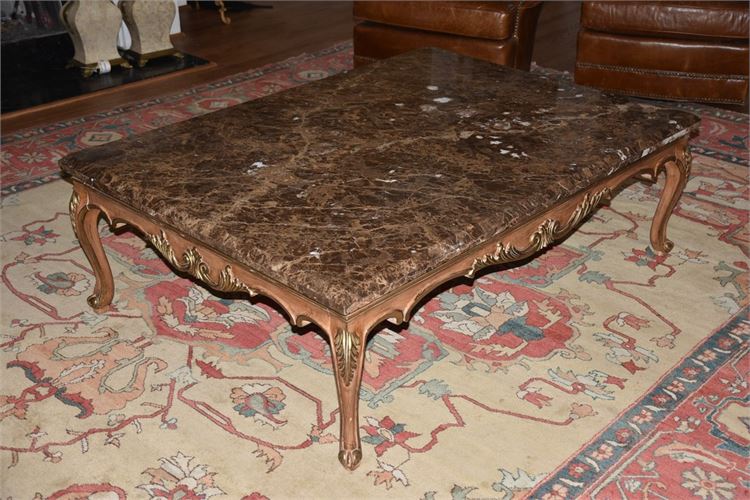 French Style Marble Top Coffee Table