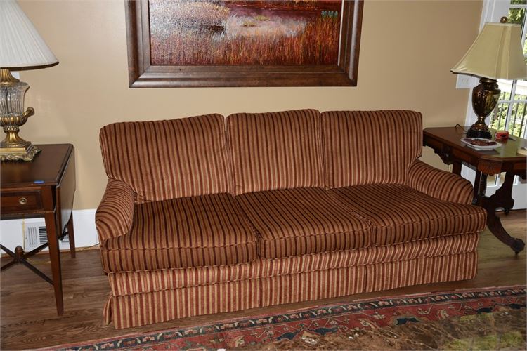 Traditional Three Seater Upholstered Sofa