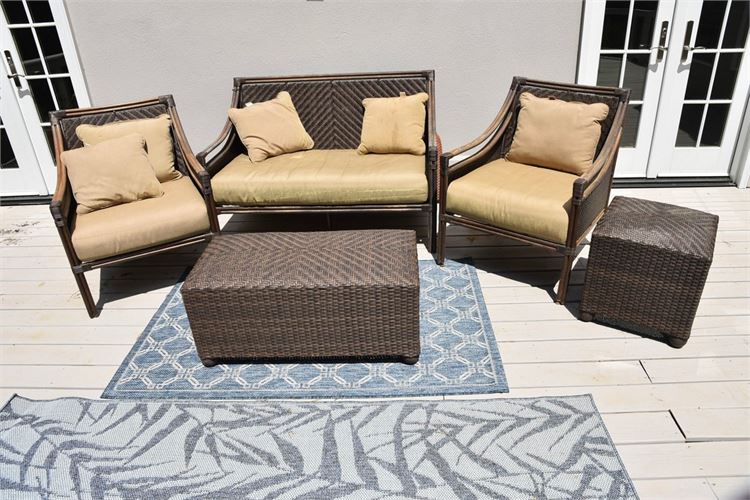 Group Faux Wicker Seat Furniture