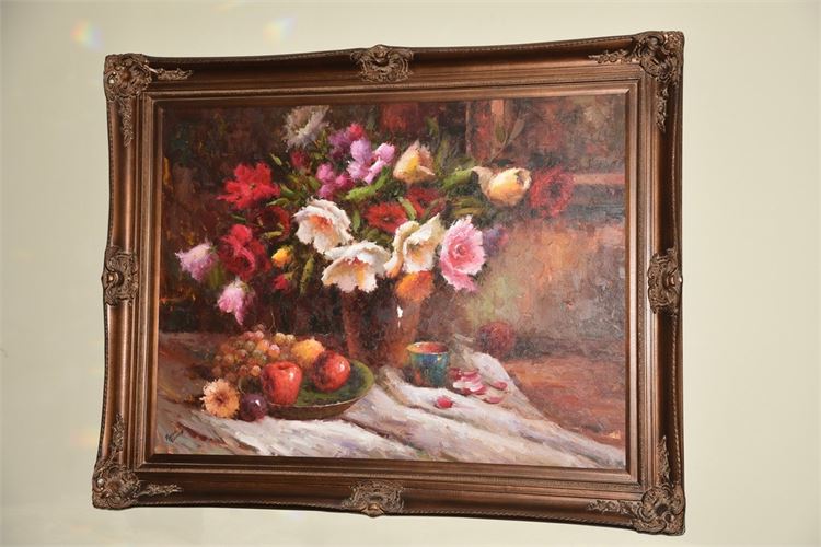 Peter ???  (21th American), "Floral Still Life"