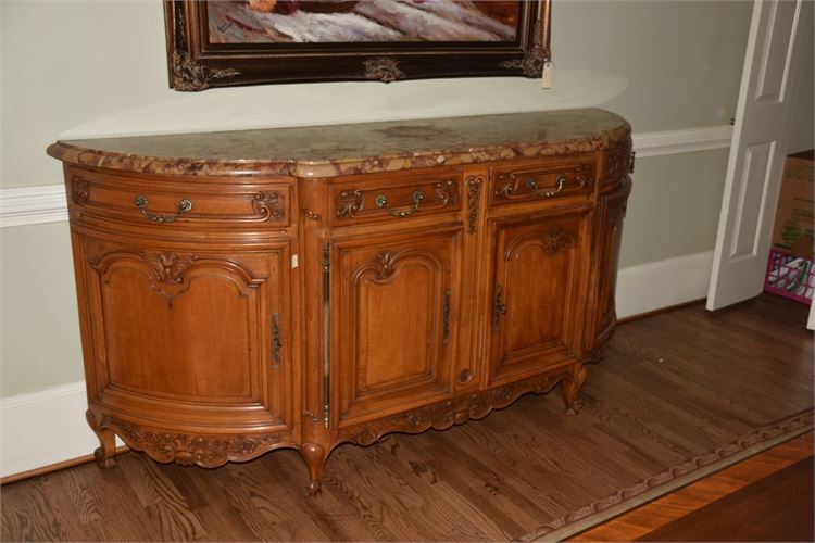 French Louis XV Provincial Style Demilune Server