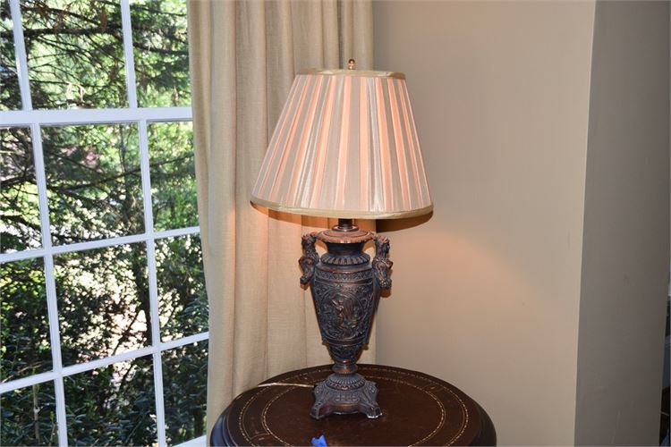 Antique Style Metal Urn Lamp