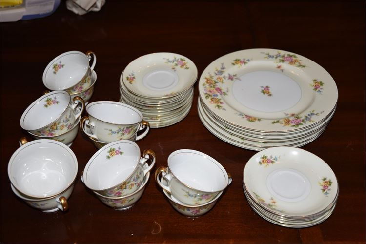 Partial Set Japanese Porcelain Dinnerware