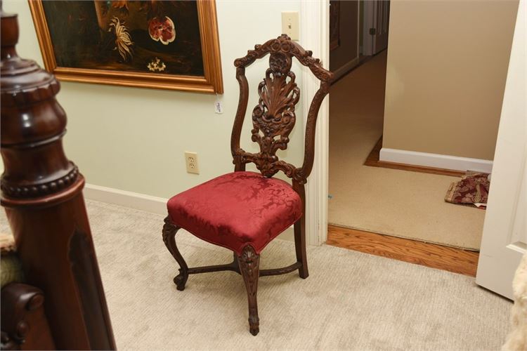 Carved Anthemion Back Mahogany Side Chair