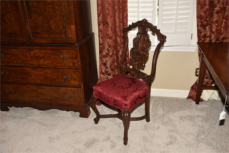 Carved Anthemion Back Mahogany Side Chair