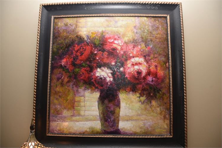 T. Williamson, 21st c, Impressionistic Floral Still Life, Oil Canvas