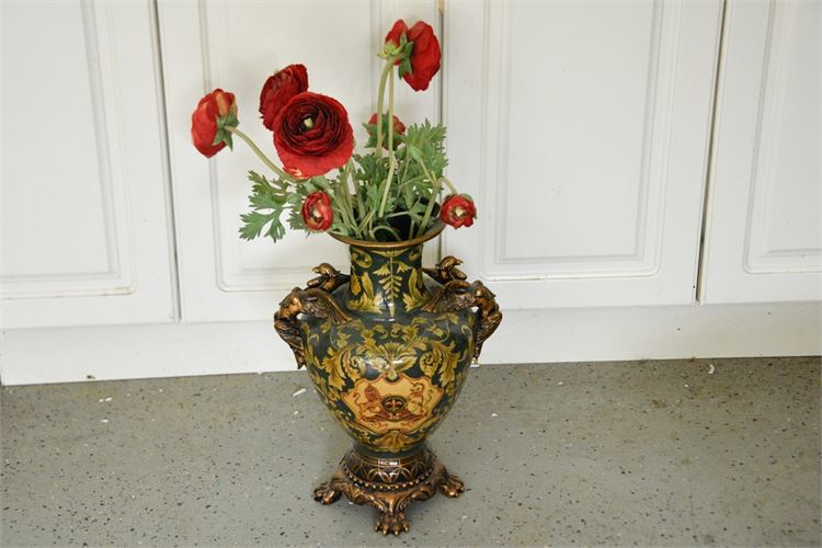 Decorative Chinese Armorial Urn