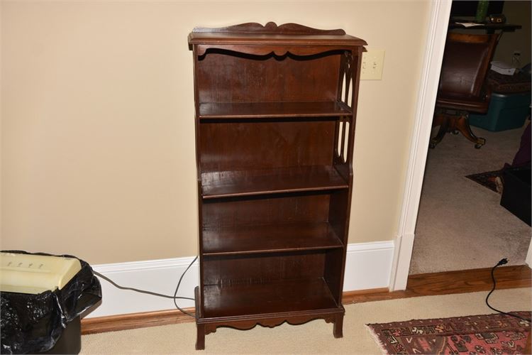 Vintage Mahogany Open Bookshelf