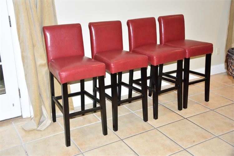 Four (4) Upholstered Barstools