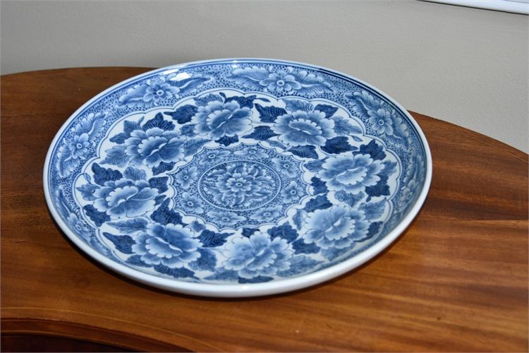 MAITLAND SMITH Blue & White Porcelain Charger