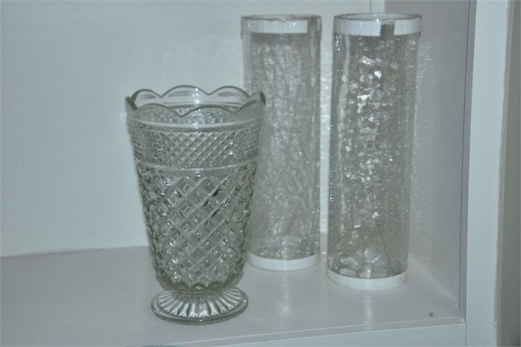 Three (3) Glass Vases