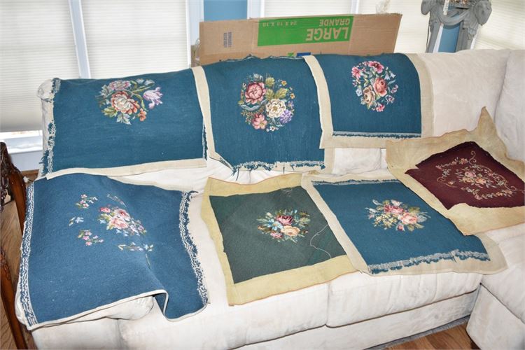 Group Needlepoint Seat Covers