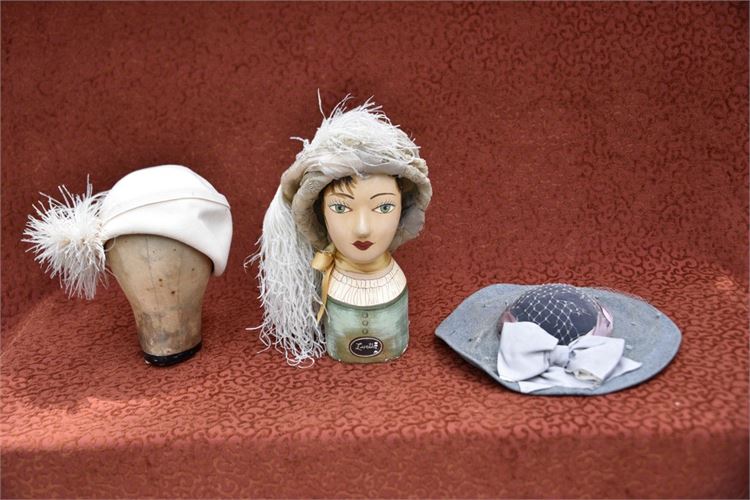 Three (3) Antique Lady's Cocktail Hats