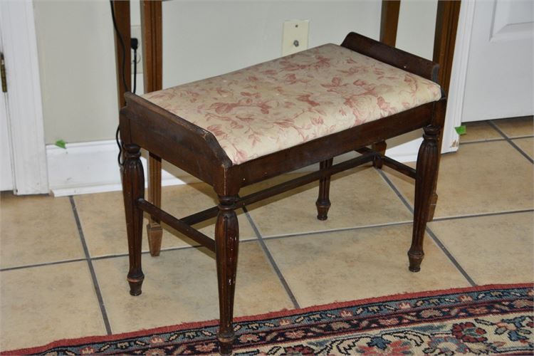 20th c Mahogany Vanity Bench