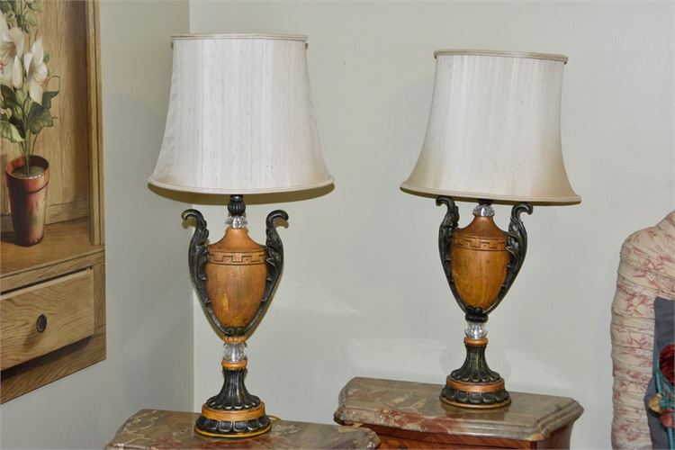 Pair Decorative Urn Lamps