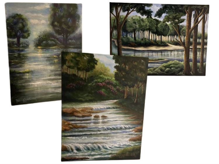 Lot Three (3) Decorative Landscape Paintings