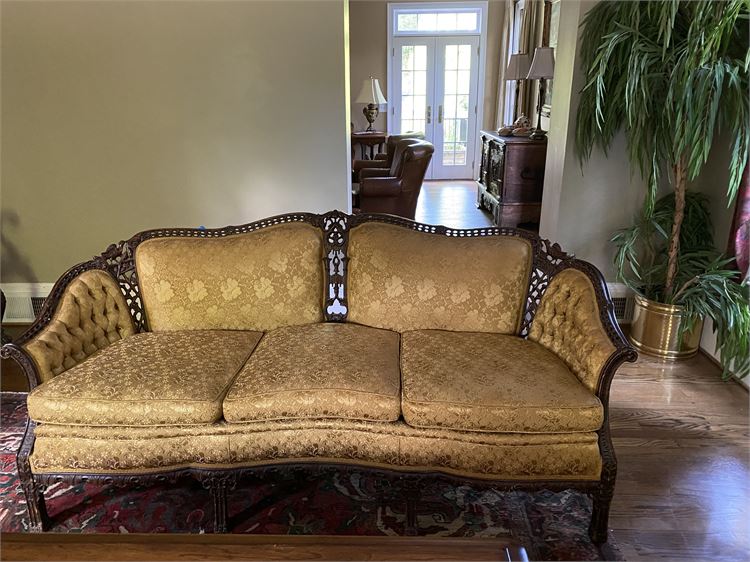 Chinese Chippendale Style Three Seat Sofa