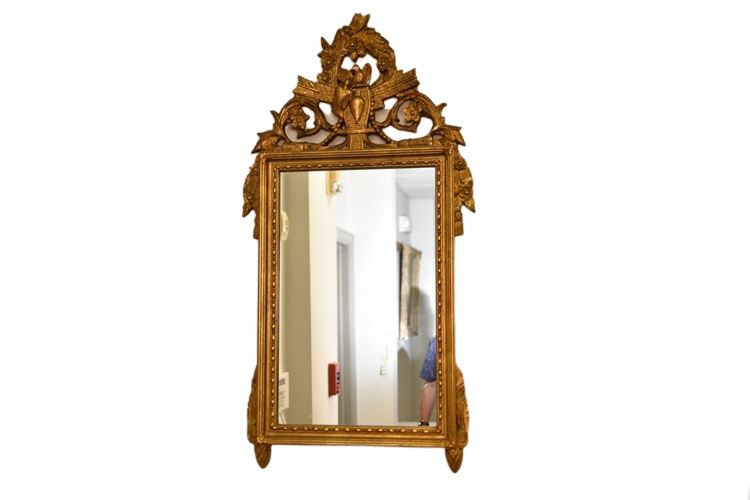 French Louis XVI Style Giltwood Mirror