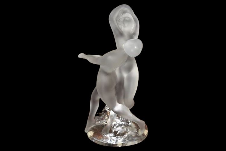 Vintage LALIQUE "Two Dancers" Glass Figural Grouping