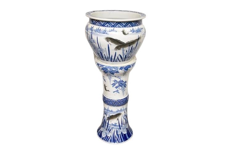 Chinese Porcelain Planter & Stand