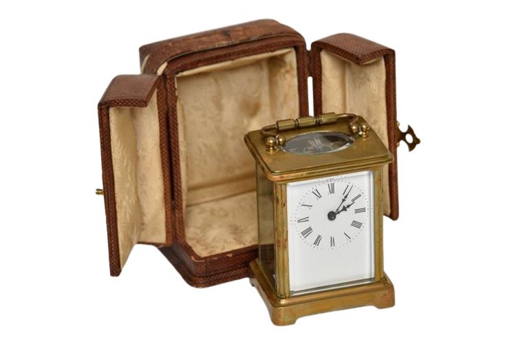 Antique French Brass Carriage Clock