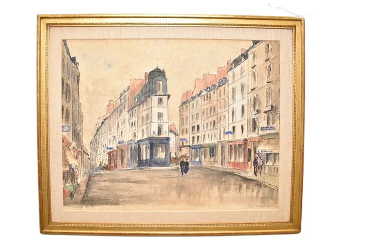 NEYRAC, Guy de (French,1900- 1950), Paris Street Scene