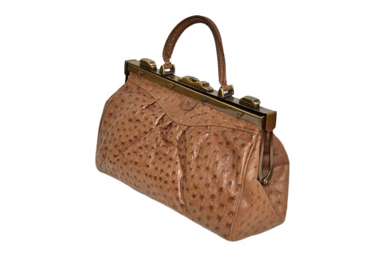 Italian Ostrich Leather Lady's Handbag