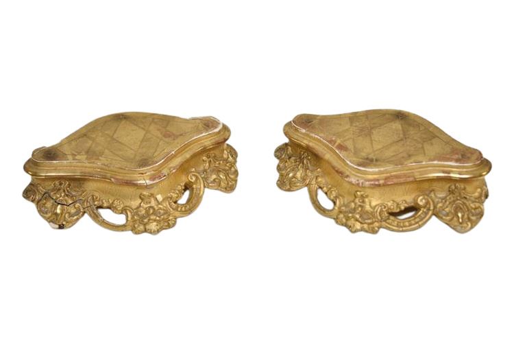 Pair Italian Giltwood Bases