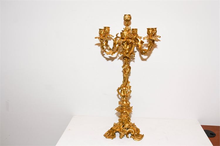 Antique Rococo Revival Bronze Candelabrum