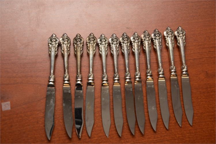 Set 12 WALLACE Sterling Silver Fruit Knives