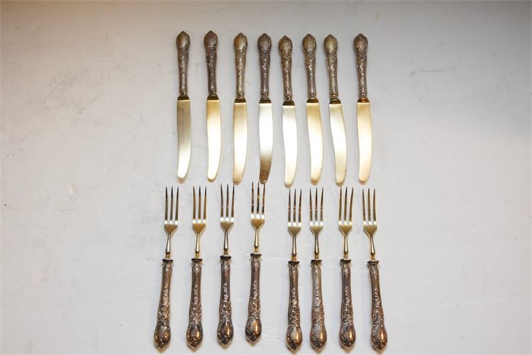 Set Eight (8) CHRISTOFLE Fish Knives & Forks