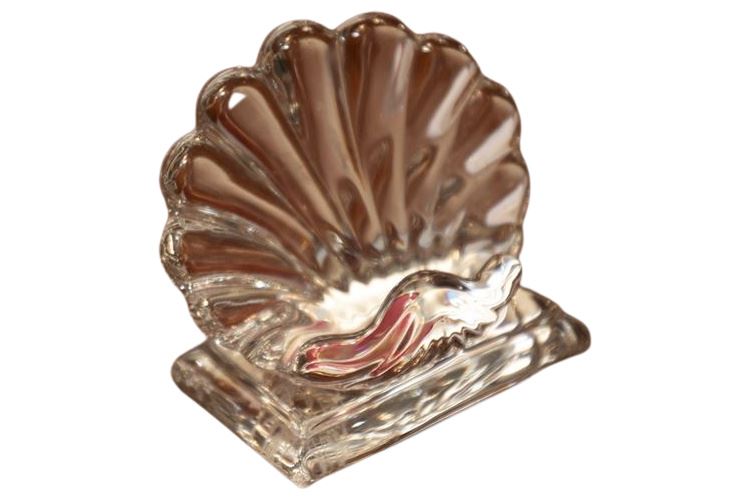 BACCARAT Shell Form Menu or Placecard Holder