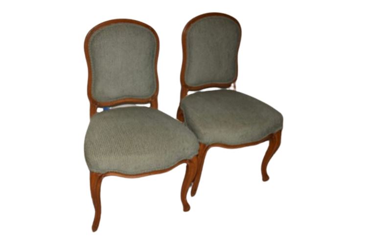 Pair Vintage Louis XV Style Side Chairs