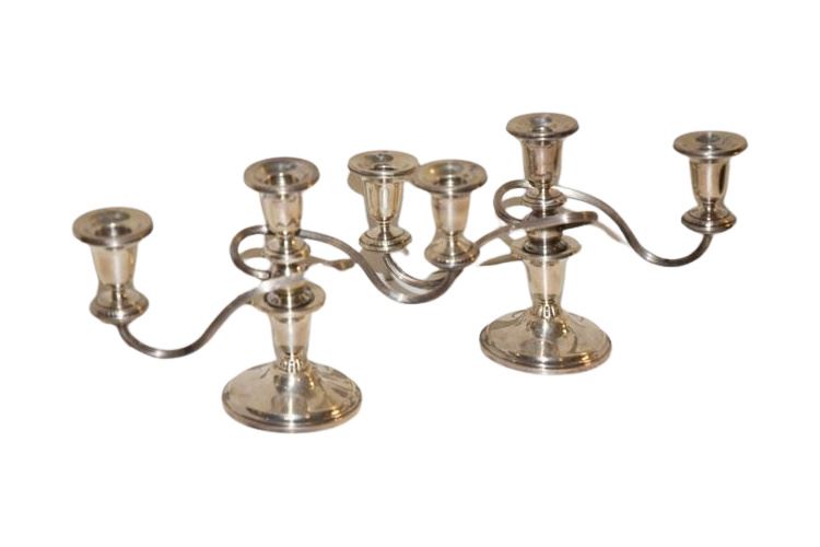 Pair REVERE Sterling Silver Candelabra