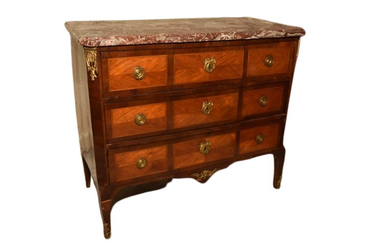 Louis XVI Style Marble Top Commode