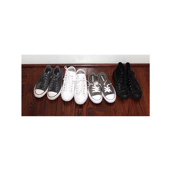 Lot of Four (4) Ladies Converse Shoes, Sz. 8