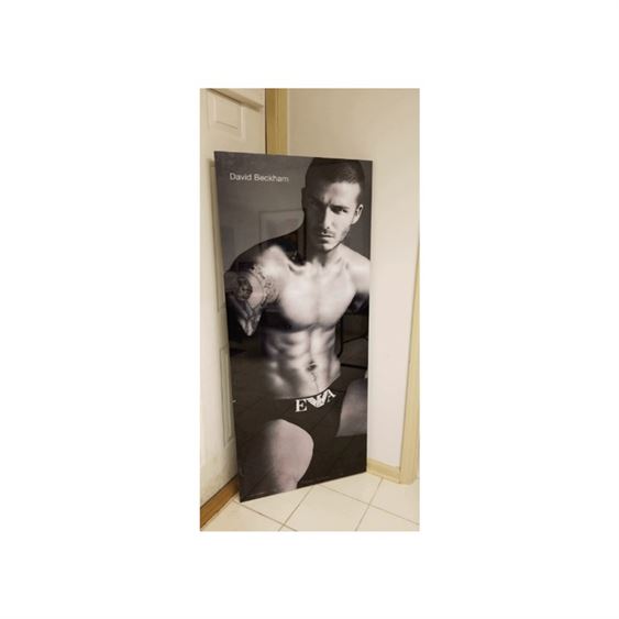 David Beckham Life-Size Tempered Glass Campaign Board, Dual Side Image