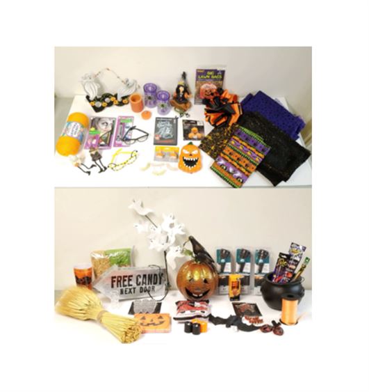 Group Lot of Halloween Accessories and Décor