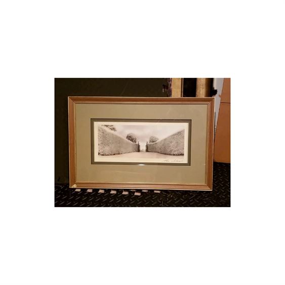 Framed Signed Garden Hedge Print (18x28 in.)