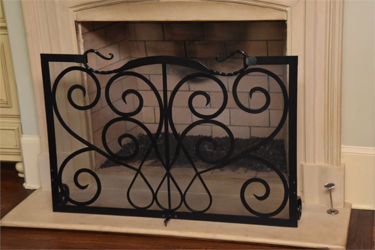 Wrought Iron Fire Screen