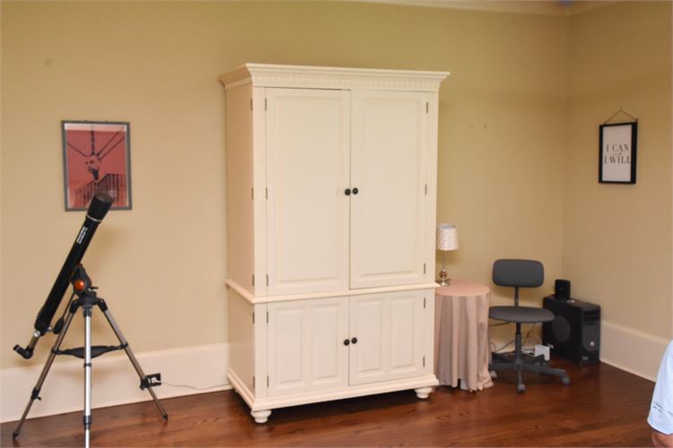 White Painted Armoire