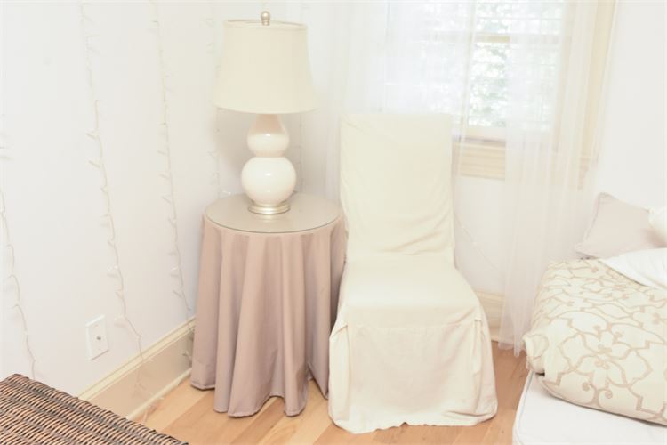 Chair Table Lamp and Side Table