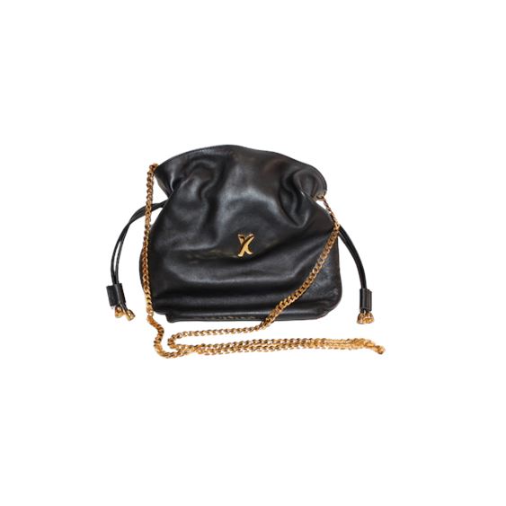 Paloma Picasso Black Leather Bag