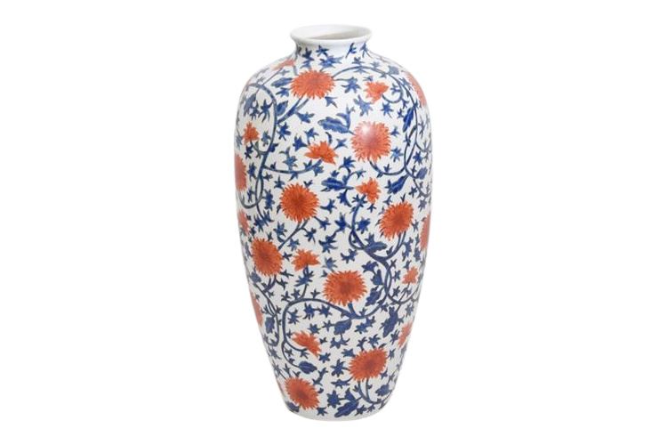 Floral Pattern Porcelain Vase