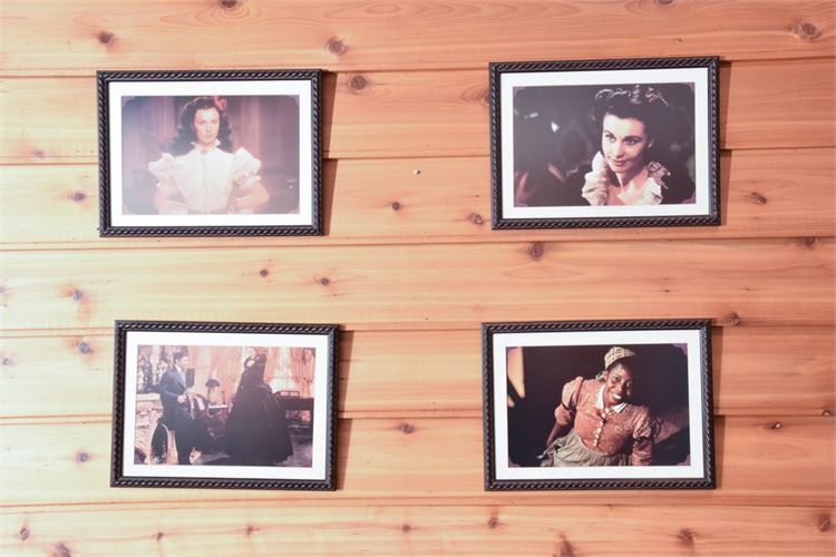 Four (4) Framed "Gone With The Wind" Photographs